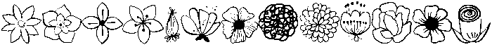 Flowers Regular otf (400) Font LOWERCASE