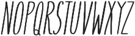 Flowy Condense Clean Italic otf (400) Font UPPERCASE