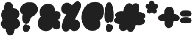 Fluffy Blitz Filed otf (400) Font OTHER CHARS