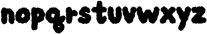Fluffy Regular otf (400) Font LOWERCASE