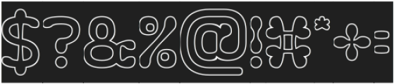 Fluidity-Hollow-Inverse otf (400) Font OTHER CHARS