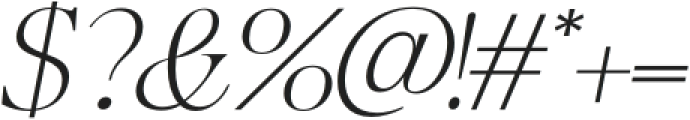 Fluneta Italic otf (400) Font OTHER CHARS