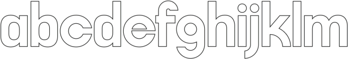 FlyBridge Regular Outline otf (400) Font LOWERCASE