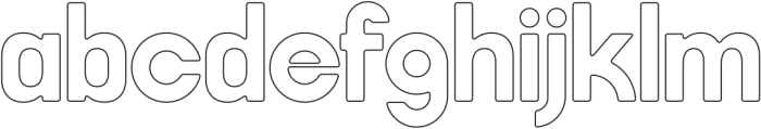 FlyBridge Rounded Outline otf (400) Font LOWERCASE