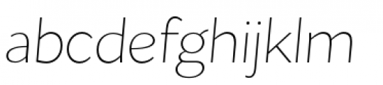 Flat Sans Extra Light Italic Font LOWERCASE