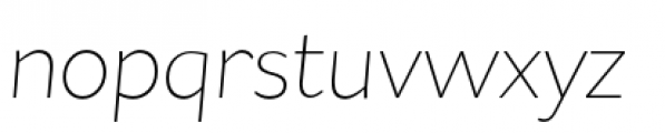 Flat Sans Extra Light Italic Font LOWERCASE