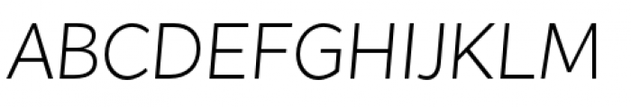 Flat Sans Light Italic Font UPPERCASE