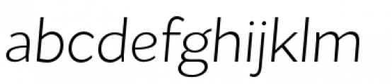 Flat Sans Light Italic Font LOWERCASE