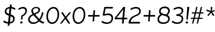 Flat Sans Regular Italic Font OTHER CHARS