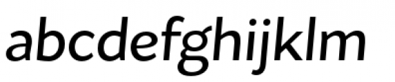 Flat Sans Semi Bold Italic Font LOWERCASE