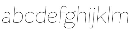 Flat Sans Ultra Light Italic Font LOWERCASE