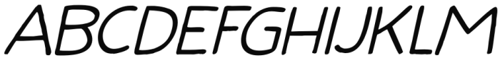 Flying Saucer Italic Font LOWERCASE