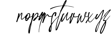Flinckstone Ballpoint Stroke Signature Font Font LOWERCASE
