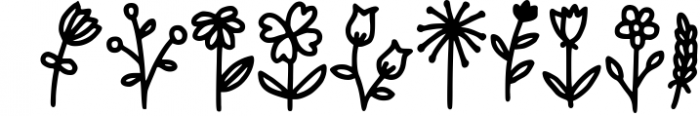 Floral Doodle Dingbat Font OTHER CHARS