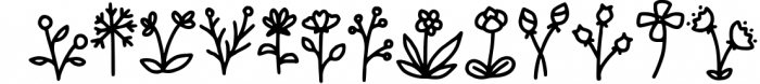 Floral Doodle Dingbat Font UPPERCASE