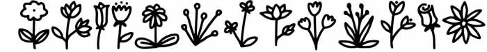 Floral Doodle Dingbat Font UPPERCASE