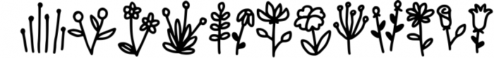 Floral Doodle Dingbat Font LOWERCASE