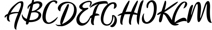 Flourissha Hand lettering Font 1 Font UPPERCASE