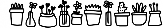 Flower Doodle Dingbat Font OTHER CHARS