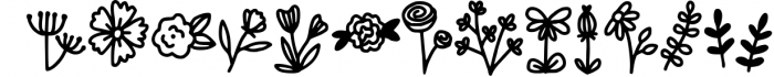 Flower Doodle Dingbat Font UPPERCASE