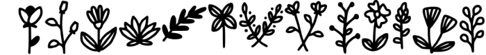 Flower Doodle Dingbat Font UPPERCASE