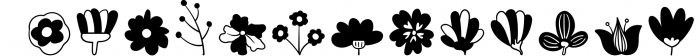 Flower Doodles - Dingbats Font Font LOWERCASE