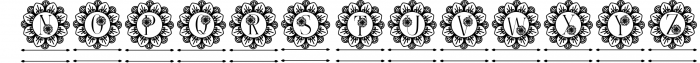 Flower Mandala Monogram Font 1 Font UPPERCASE