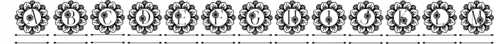 Flower Mandala Monogram Font 1 Font LOWERCASE