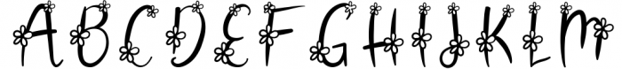 Flower Monogram Calligraphy Font UPPERCASE