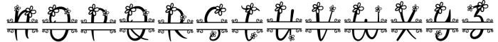 Flower Monogram Calligraphy Font LOWERCASE