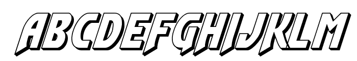 Flash Rogers 3D Italic Font LOWERCASE