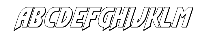 Flash Rogers Outline Italic Font LOWERCASE