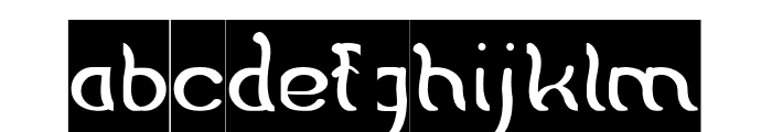 Flattered-Inverse Font LOWERCASE