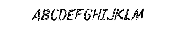 Flesh-Eating Comic Condensed Italic Font UPPERCASE