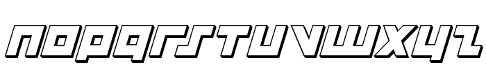 Flight Corps 3D Italic Font LOWERCASE