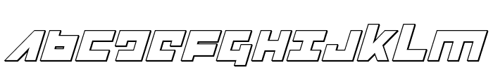 Flight Corps 3D Italic Font UPPERCASE