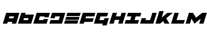 Flight Corps Expanded Italic Font UPPERCASE