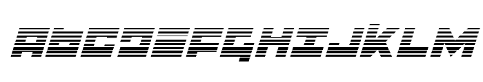 Flight Corps Gradient Italic Font UPPERCASE