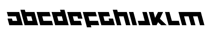 Flight Corps Leftalic Font LOWERCASE