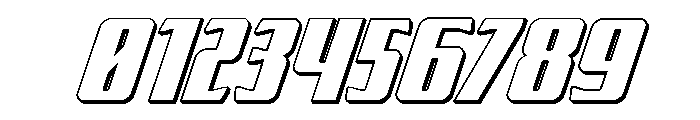 Flight Legion 3D Italic Font OTHER CHARS