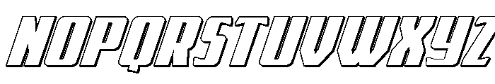 Flight Legion 3D Italic Font UPPERCASE