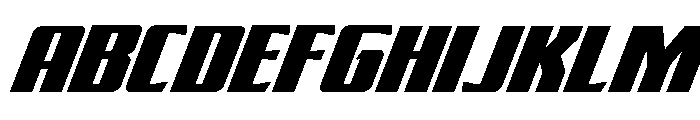 Flight Legion Expanded Italic Font UPPERCASE