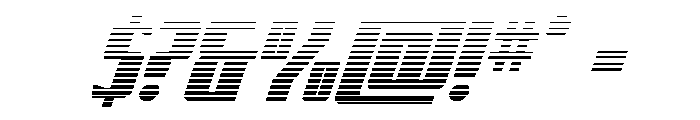 Flight Legion Gradient Italic Font OTHER CHARS