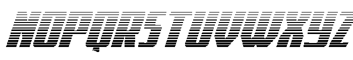 Flight Legion Gradient Italic Font UPPERCASE