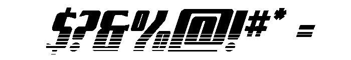 Flight Legion Halftone Italic Font OTHER CHARS