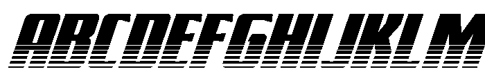 Flight Legion Halftone Italic Font UPPERCASE