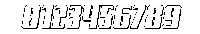 Flight Legion Semi-Straight 3D Font OTHER CHARS