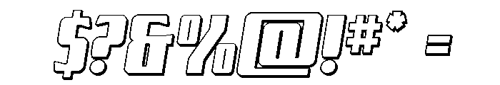 Flight Legion Semi-Straight 3D Font OTHER CHARS