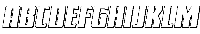 Flight Legion Semi-Straight 3D Font UPPERCASE
