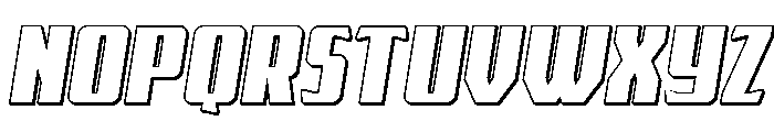 Flight Legion Semi-Straight 3D Font UPPERCASE